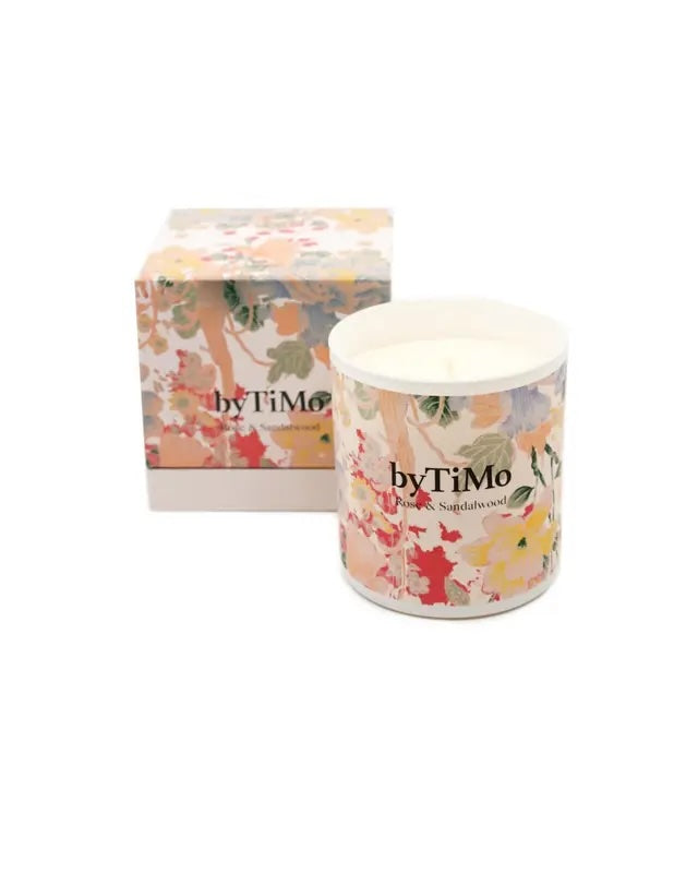 Rose & Sandalwood Scented Candle