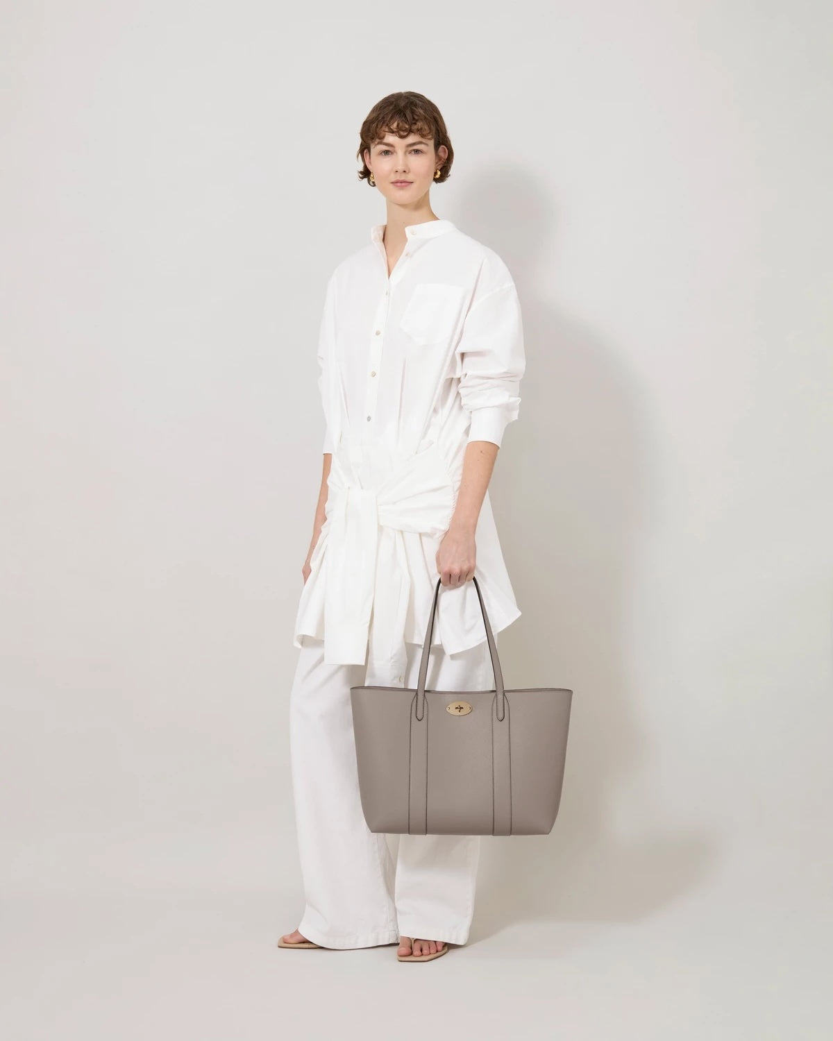 Bayswater Tote Cashmere Taupe Small Classic Grain