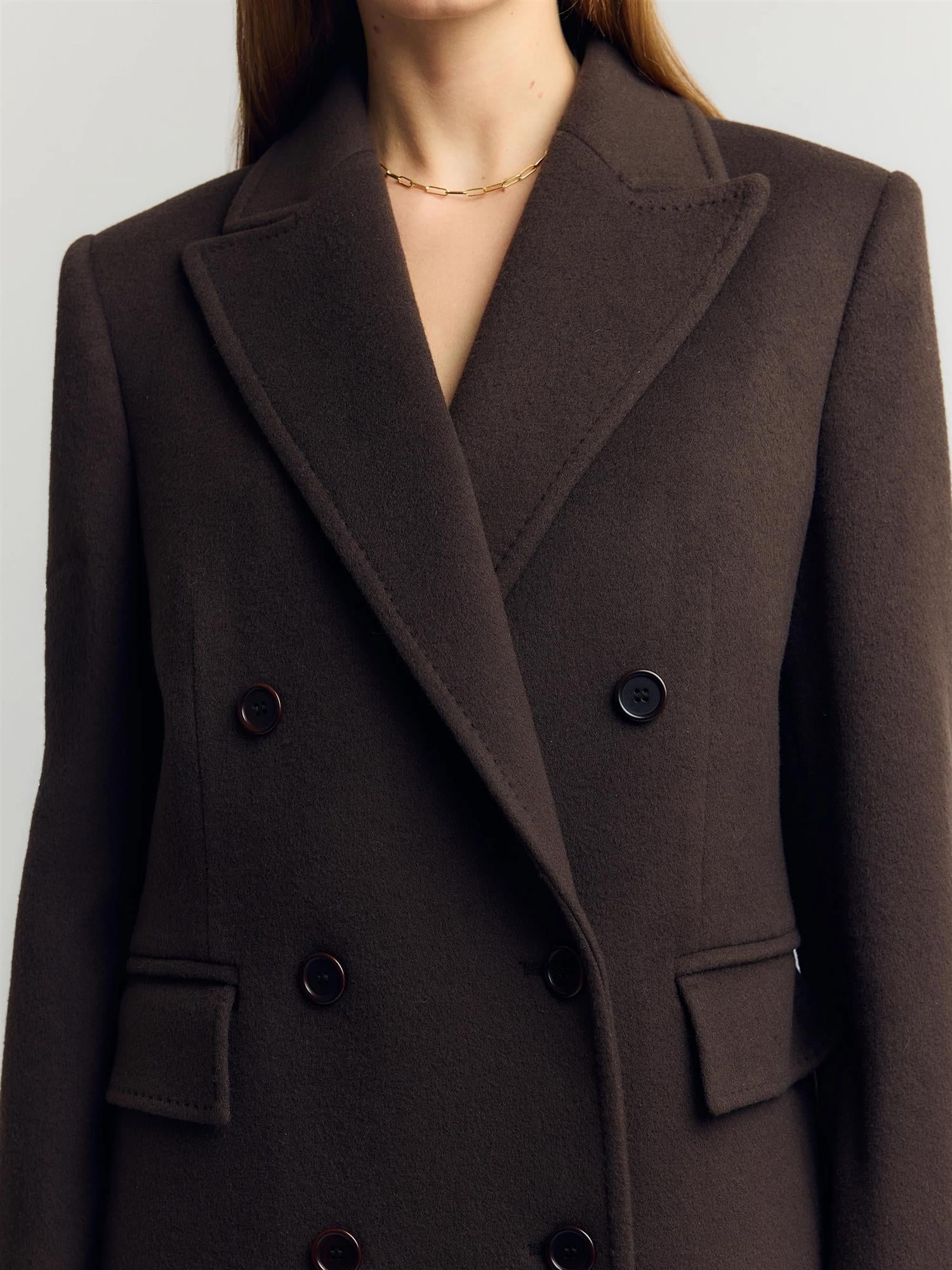 Angie Wool Coat – Espresso