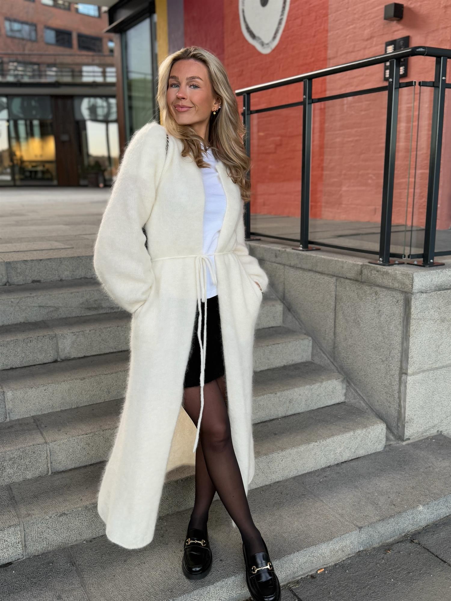 Olivia Chunky Cardigan Bright White