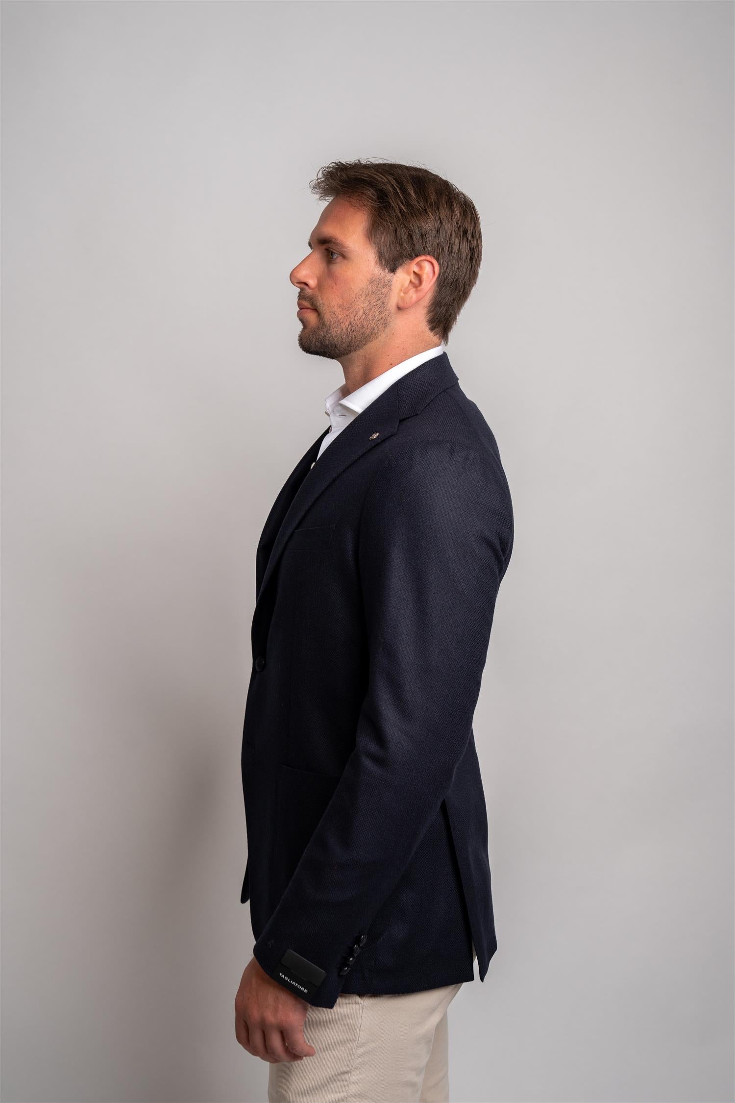 Structure Blazer Wool/Cashmere - Navy