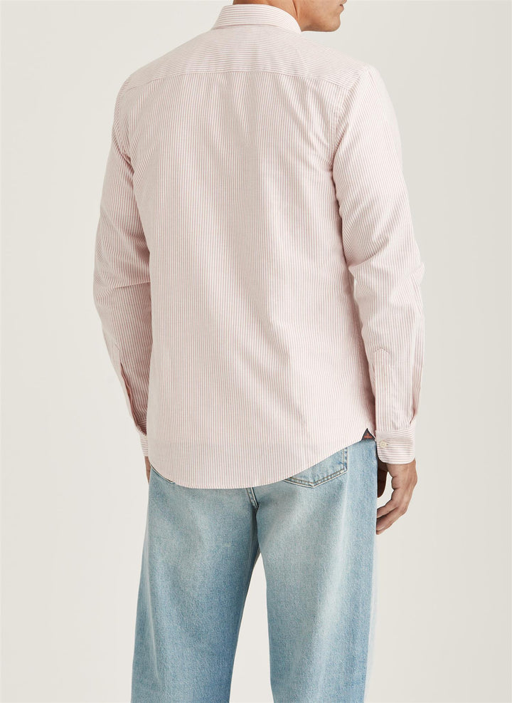 Douglas Oxford Stripe Shirt - Orange