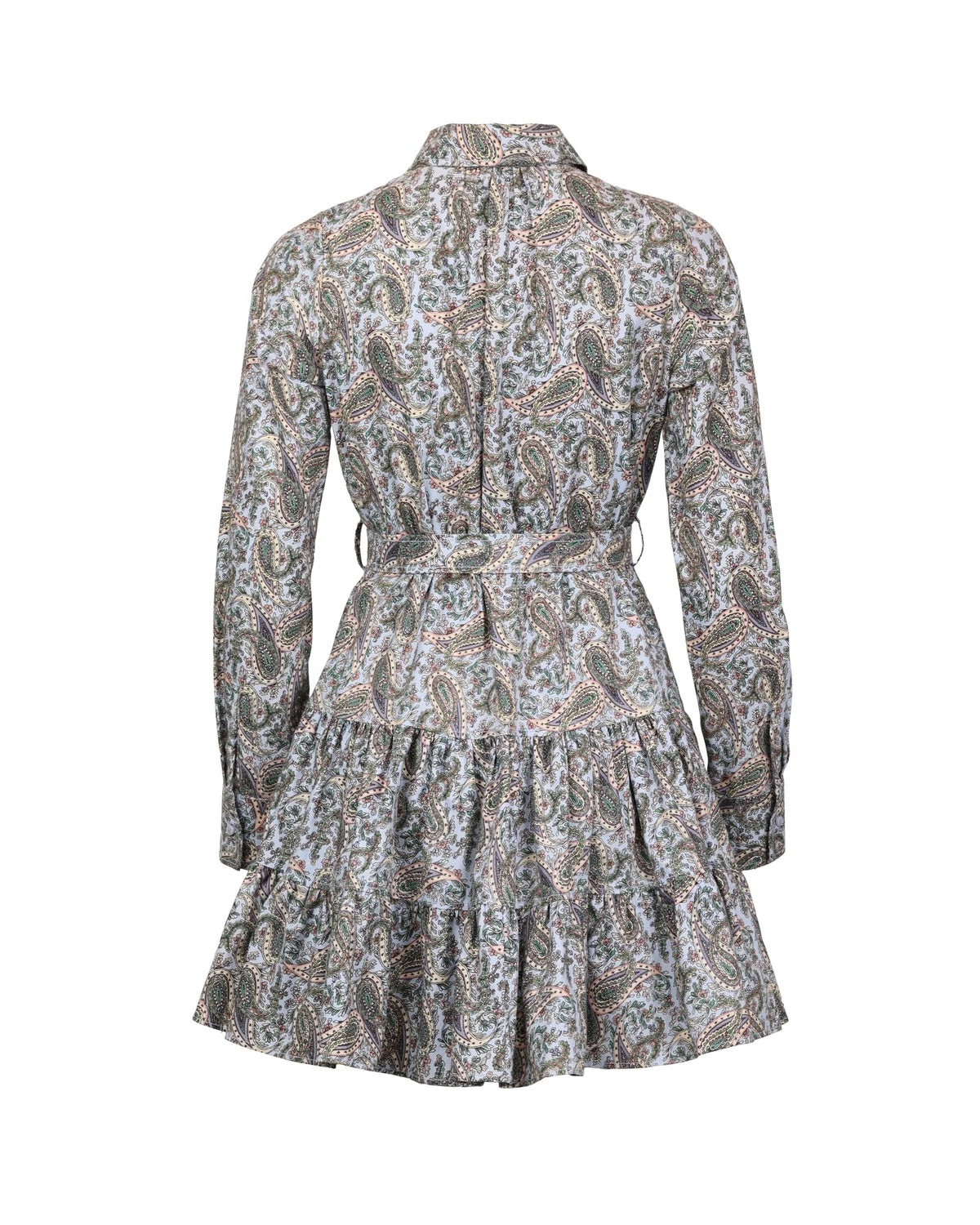 Winter Cotton Shift Dress Blue Paisley