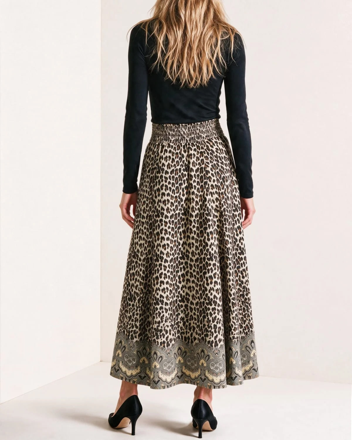 Taffeta Maxi Skirt Wild Paisley