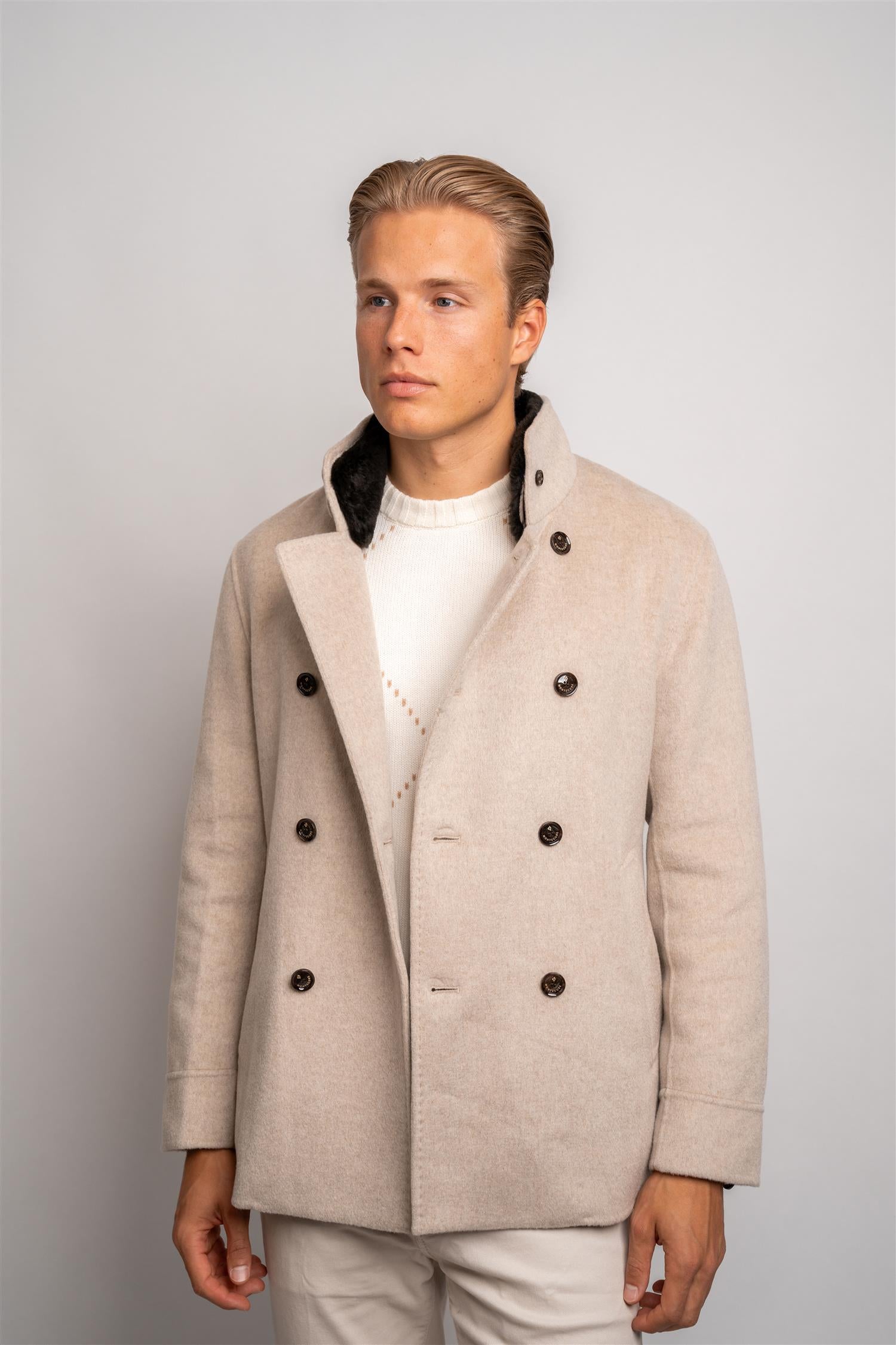 Man Coat Cashmere - Beige
