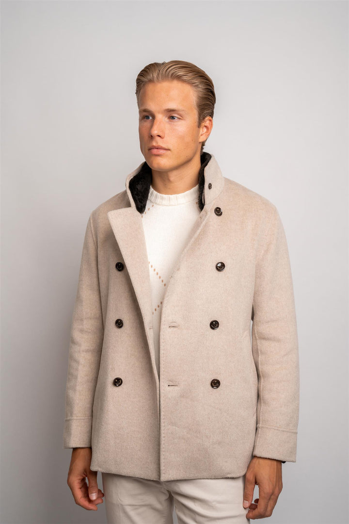 Man Coat Cashmere - Beige