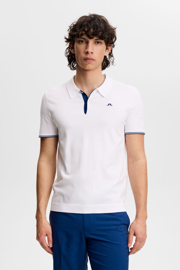 Matheo Knit Golf Polo - White