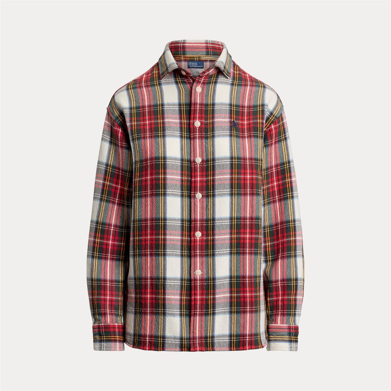 Relaxed Fit Plaid Cotton Twill Shirt