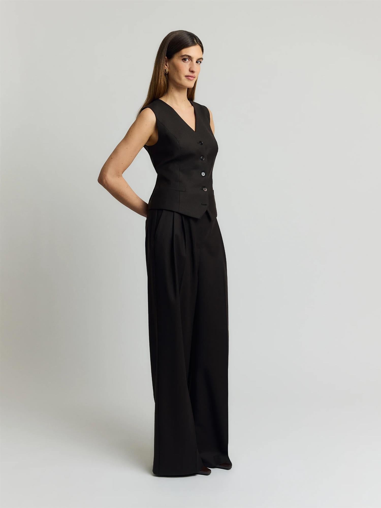 Gytta Wool Trousers – Espresso