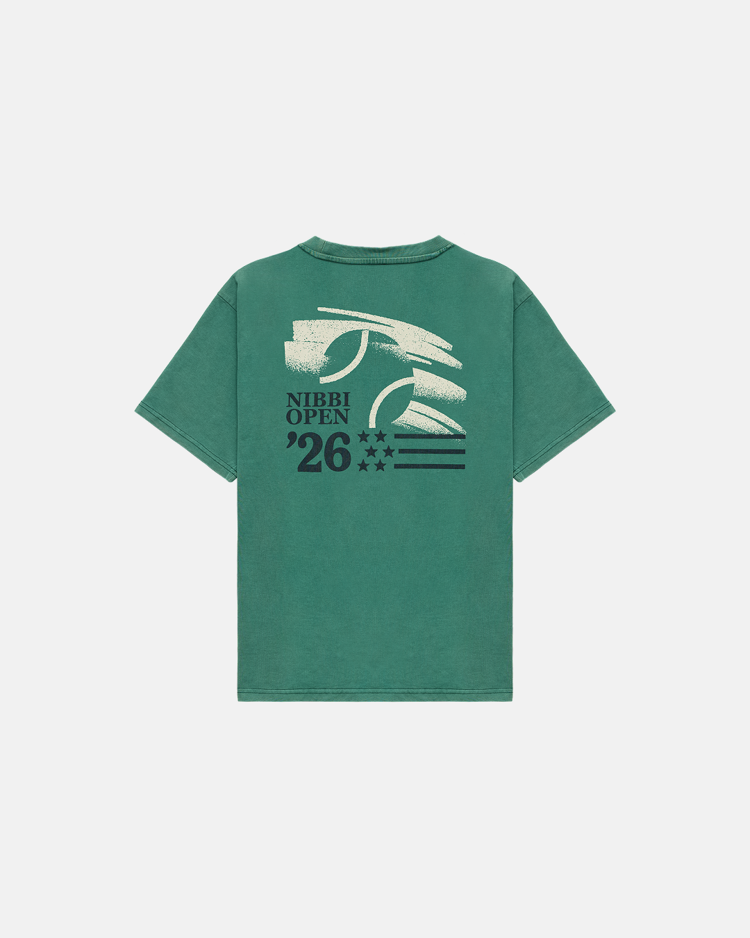 Nibbi Open T-Shirt - Washed Green