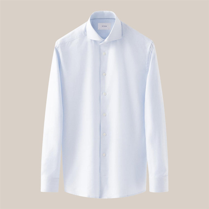 Contemp - Herringbone Dobby Shirt - Light Blue