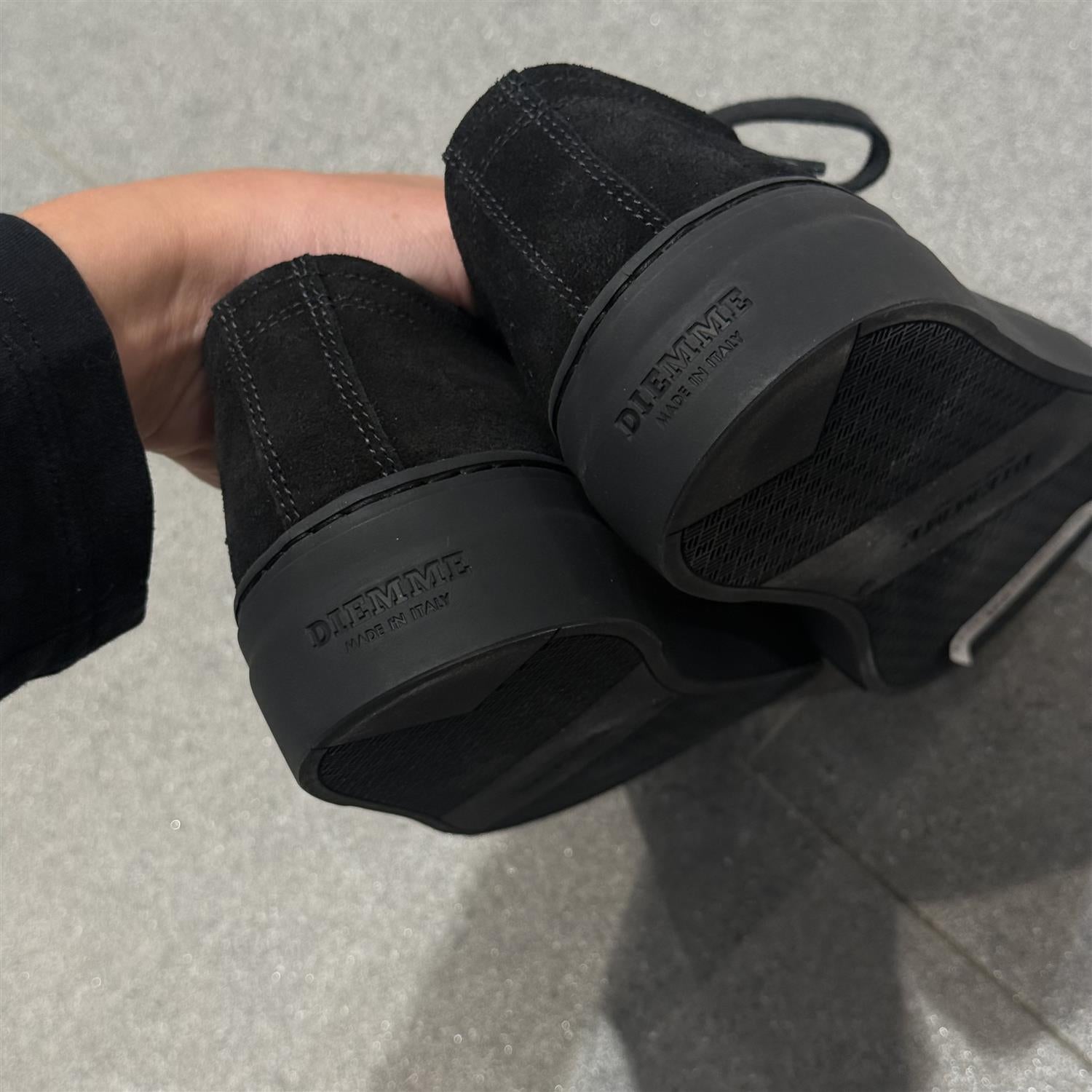 Loria Low Platform Black Suede
