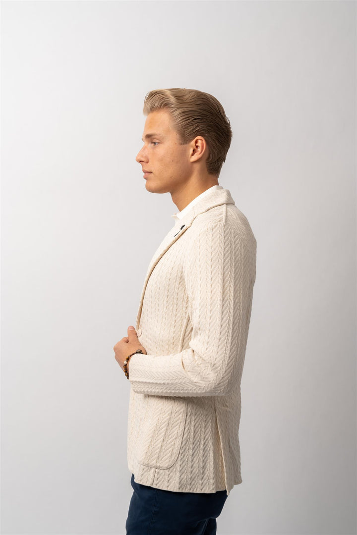 Knit Jacket Krem