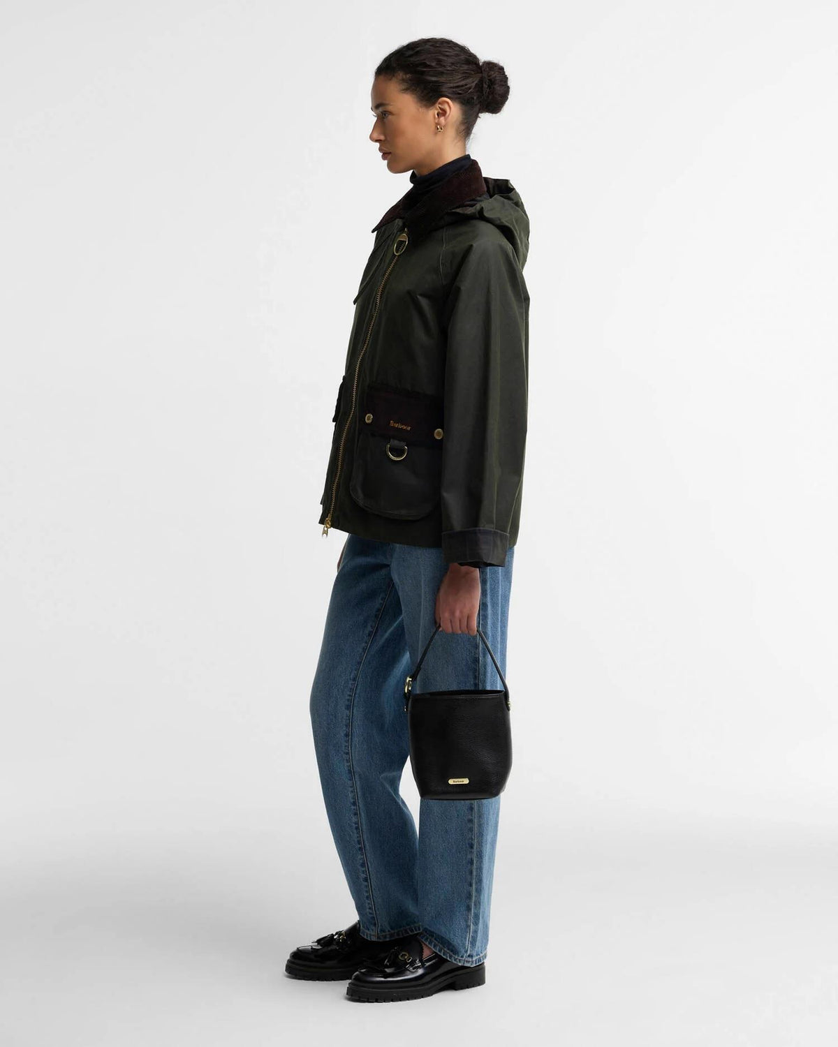 Barbour Carville Waxed Jacket Fern