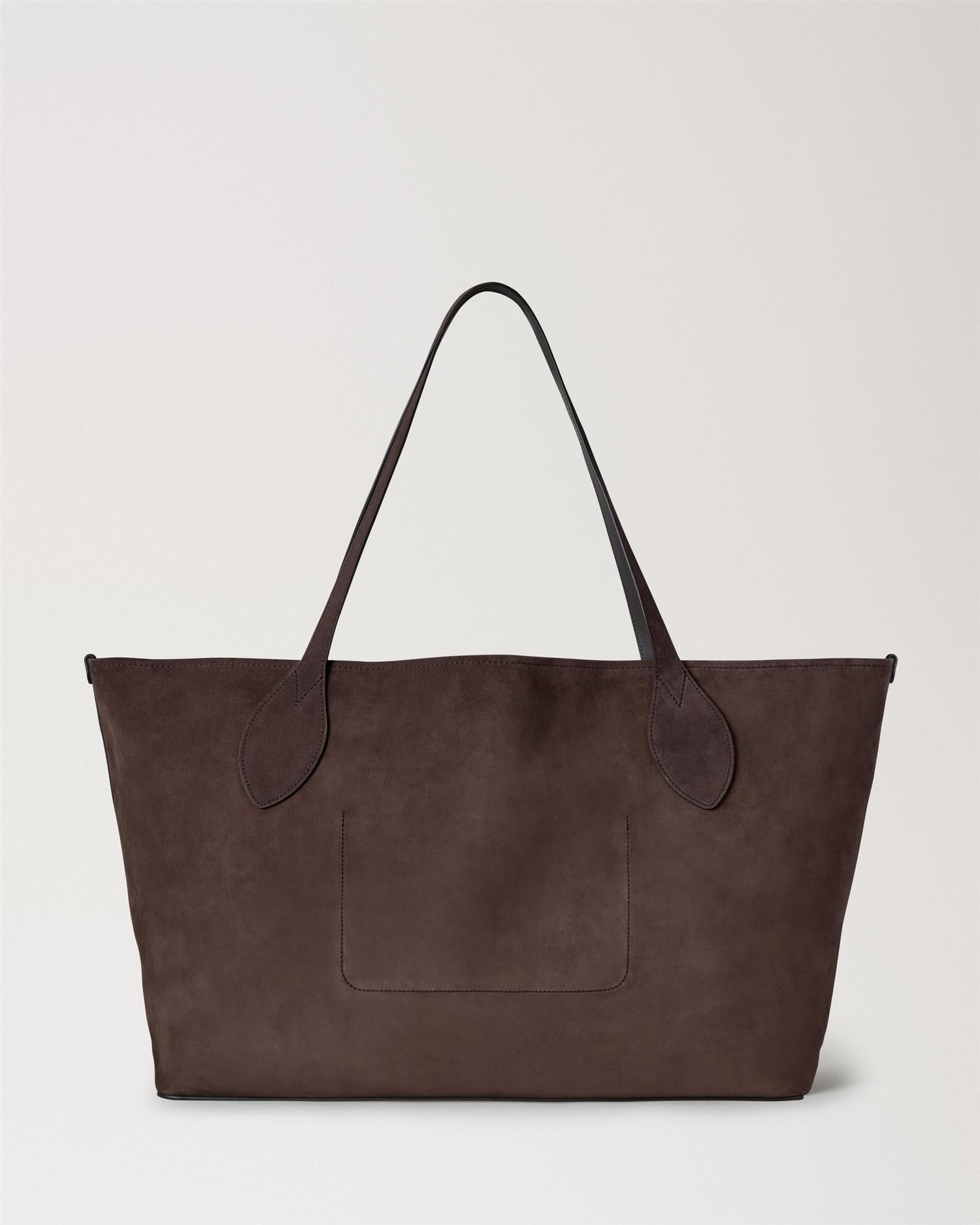 Oversized Suede Tote Chocolate