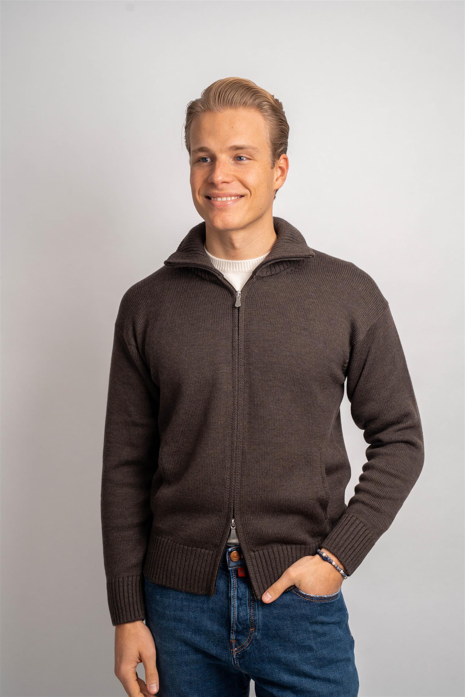 Heavy Full Zip - Brown