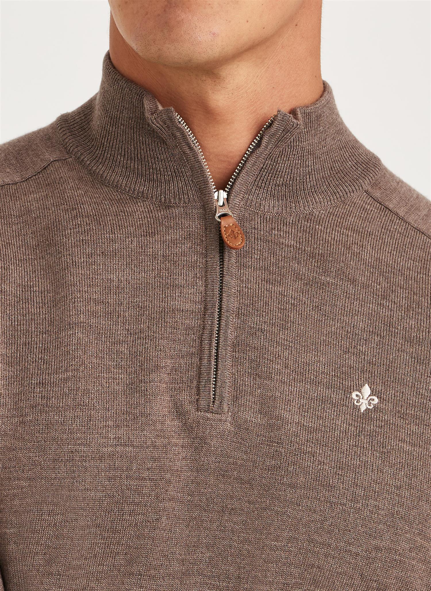 Merino John Zip - Brown