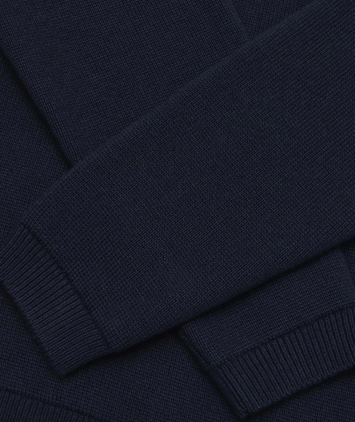 Zipper Knit Cardigan - Navy