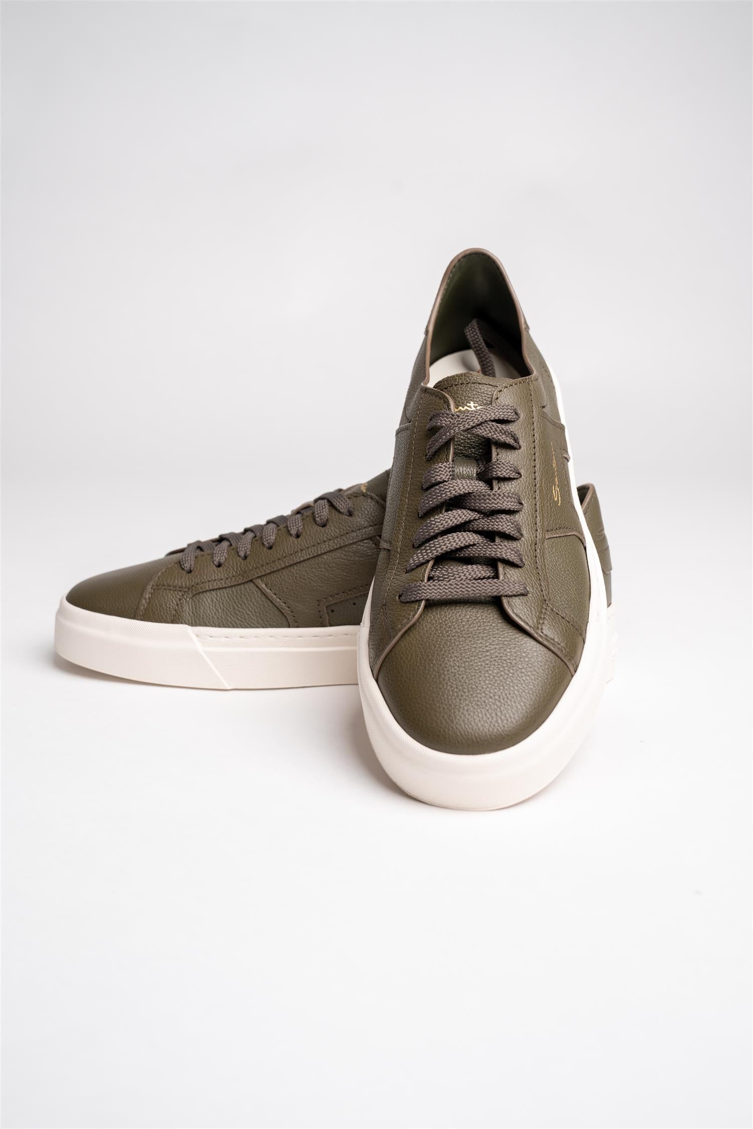 Double Buckle Sneaker - Oliven