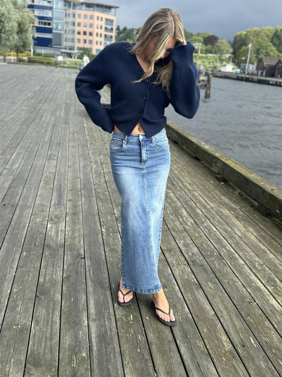 Kris Blue Denim Skirt
