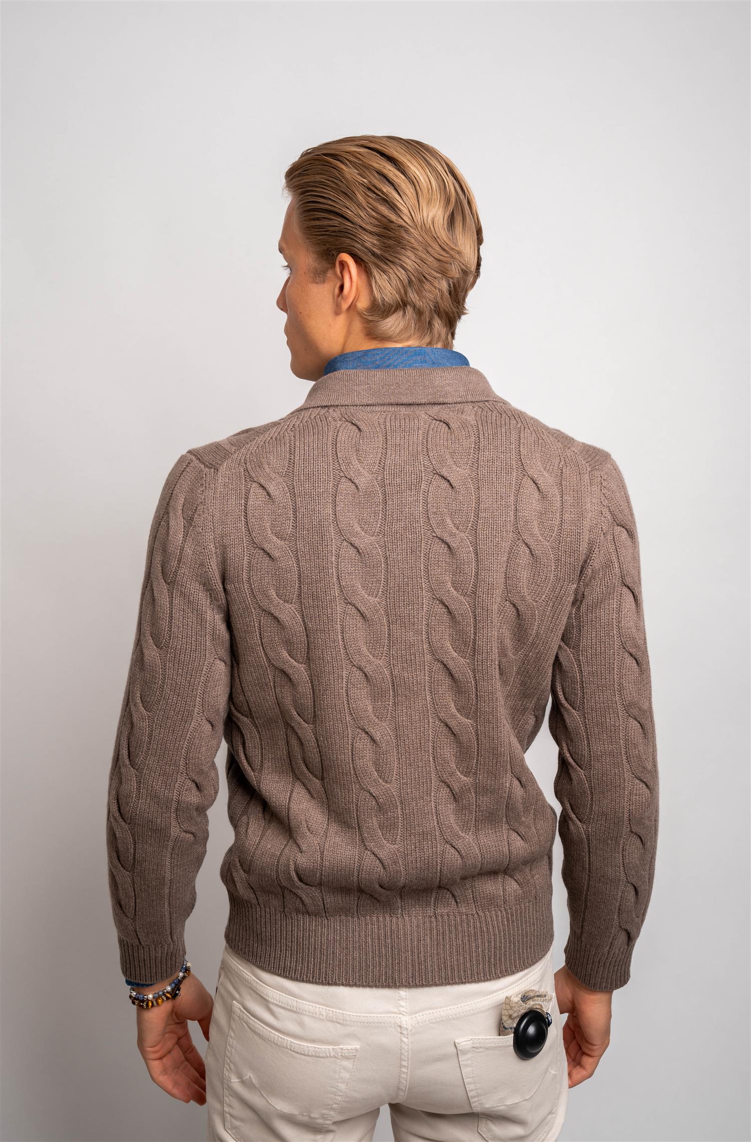 Full Zip Cable - Brown