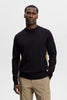 Chester Side Stripe Knit Crew - Black