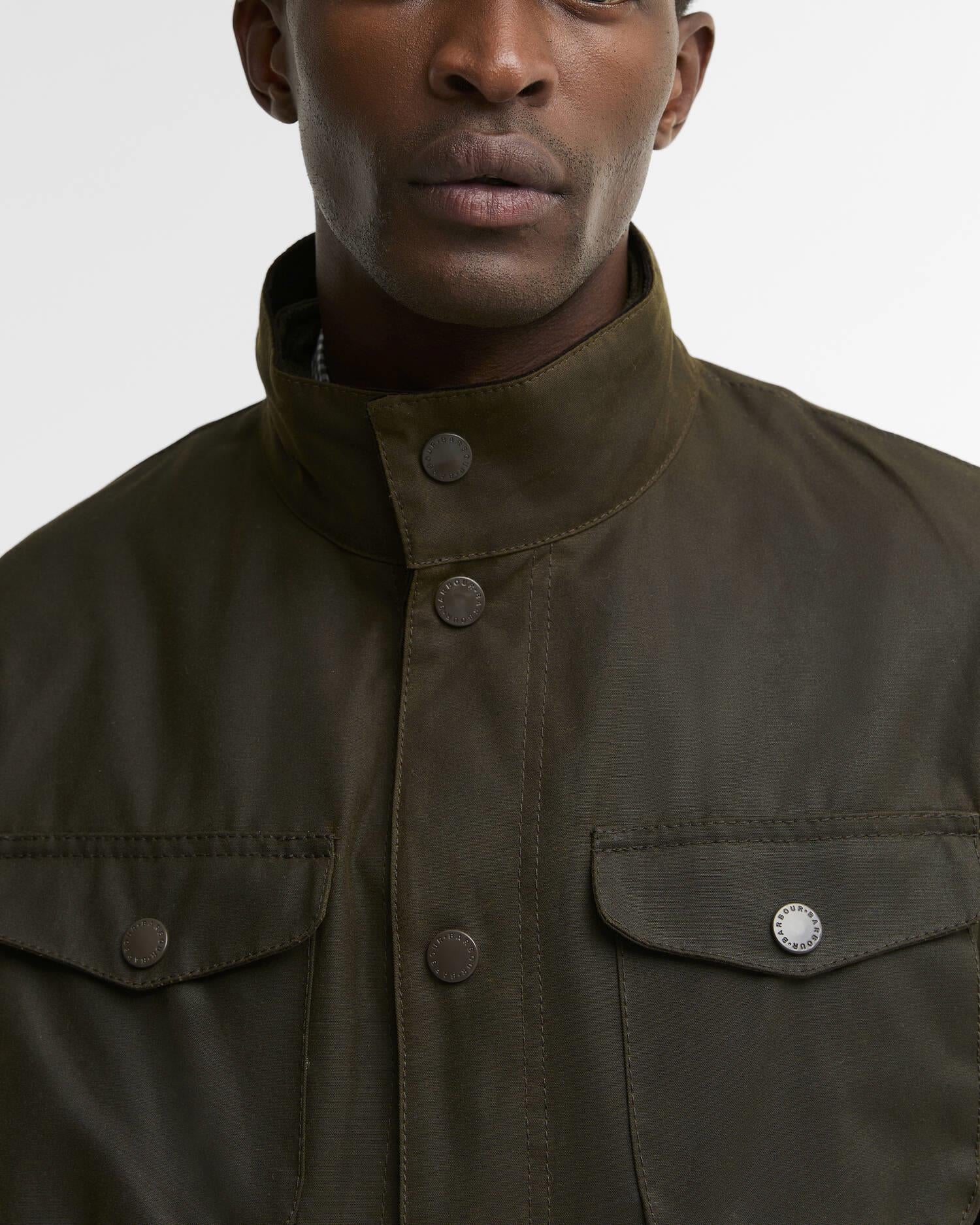 Ogston Wax Jacket - Olive