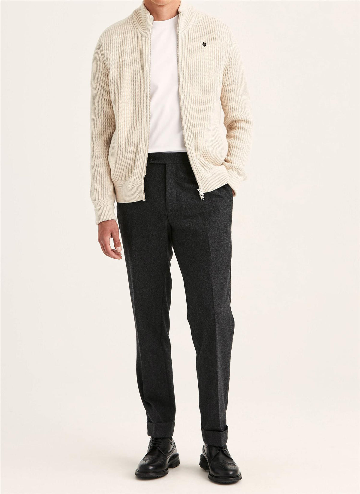 Duncan Zip Cardigan - Khaki