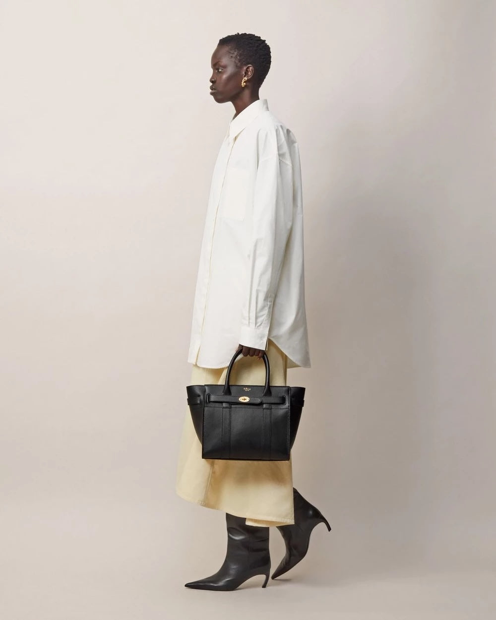 Small Zipped Bayswater Sml Classic Grain Black