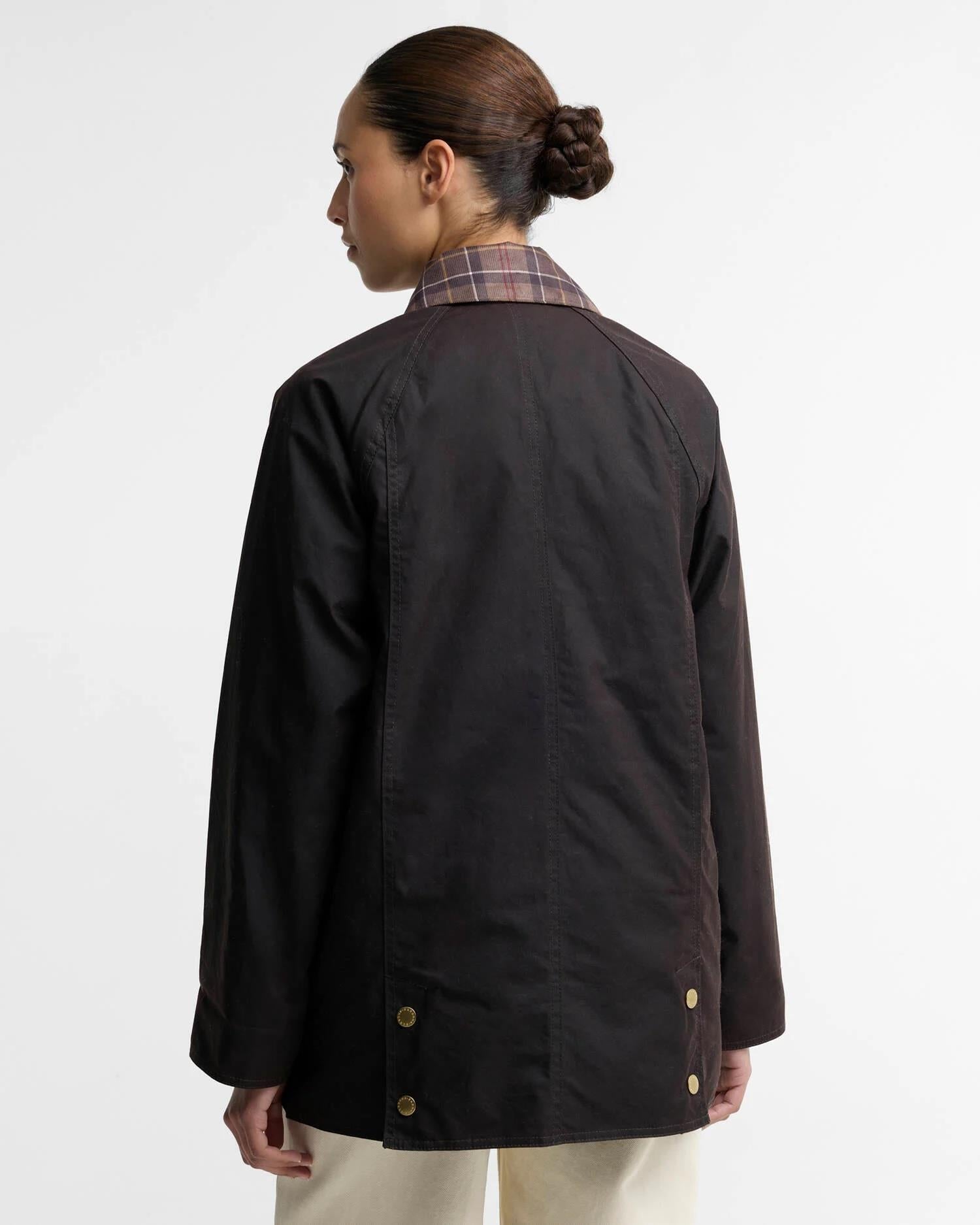 Icons Tartan Collar Modern Beadnell Waxed Jacket Rustic