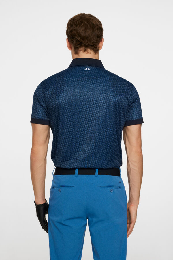 Tour Tech Print Polo - Navy