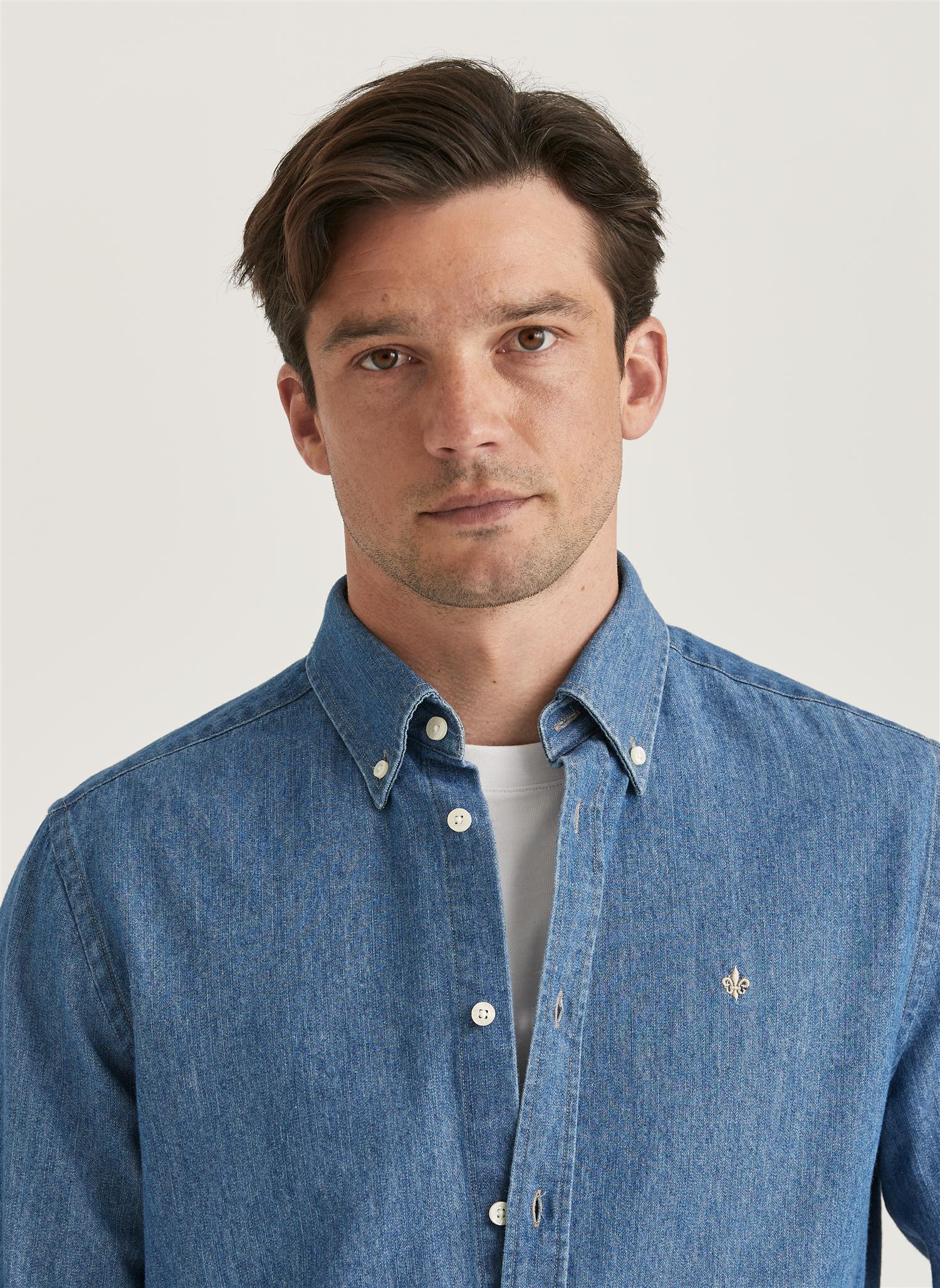 Denim Shirt - Classic Fit - Old Blue