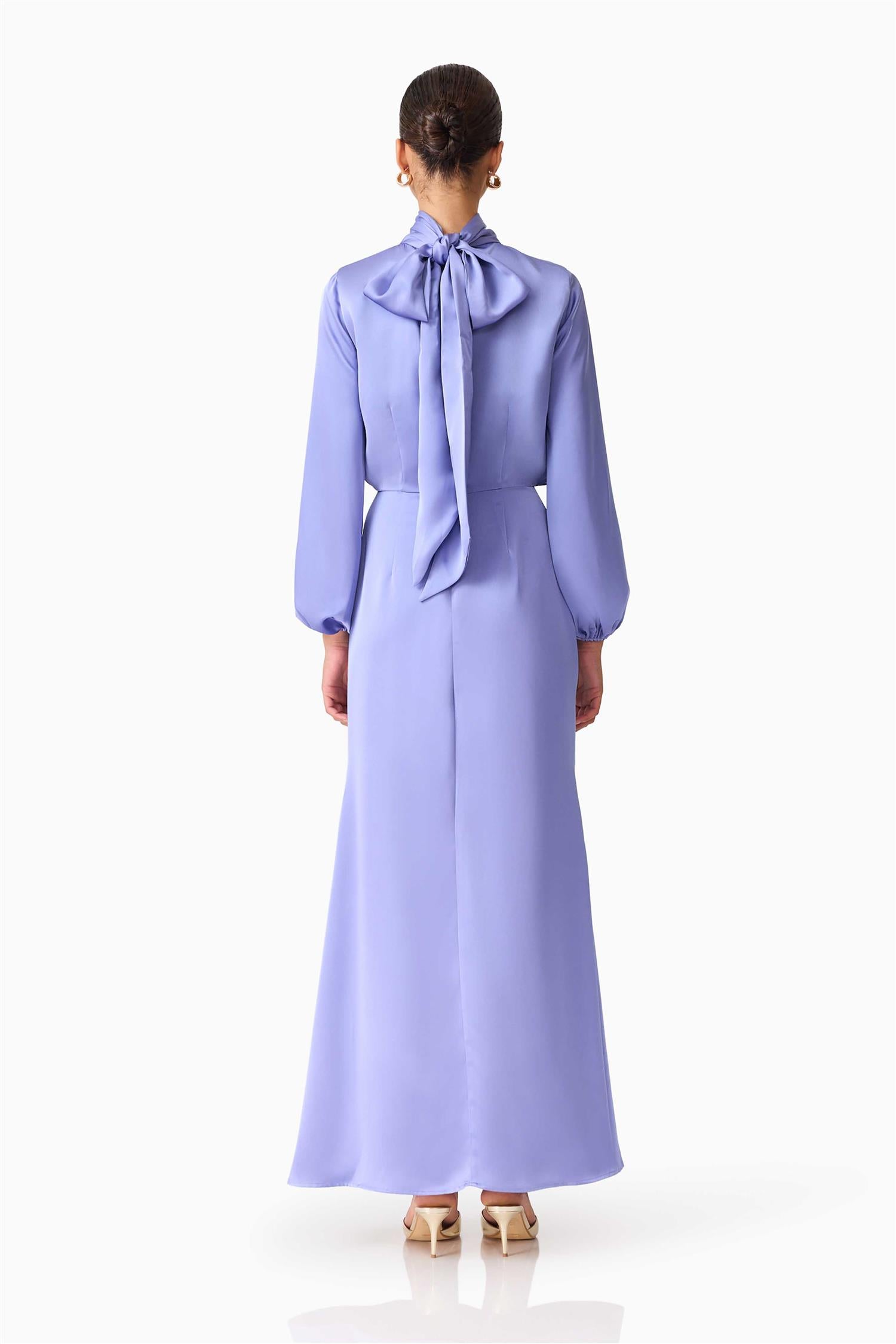 Jacinta Long Sleeve Gown Blue