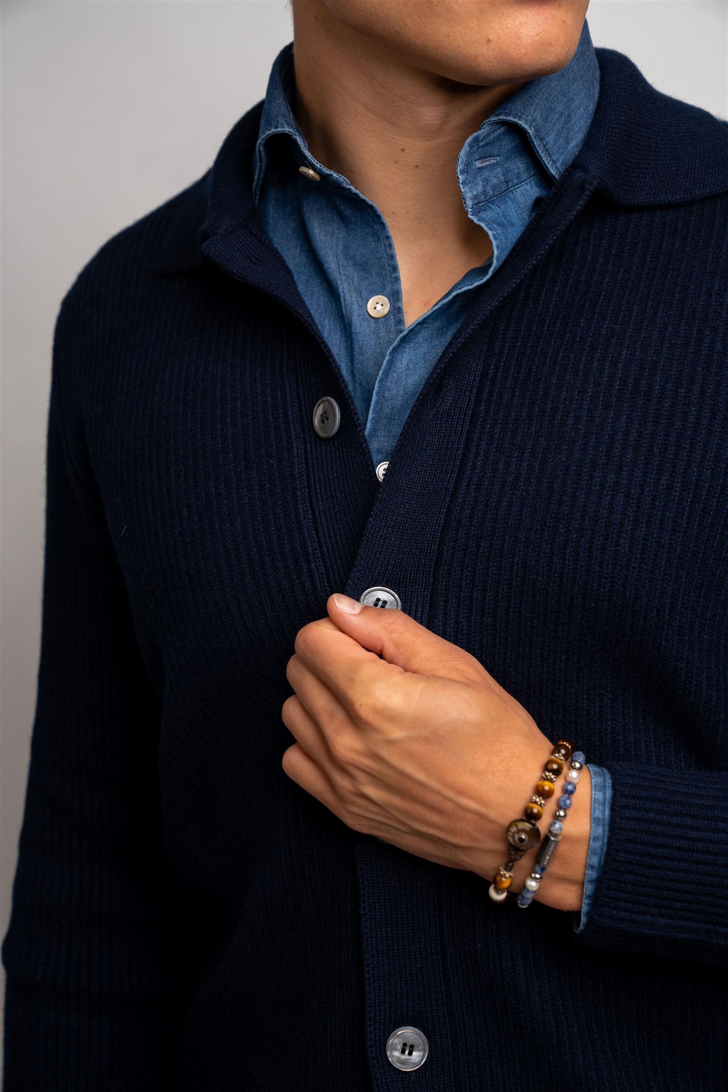 Cashmere Polo - Navy
