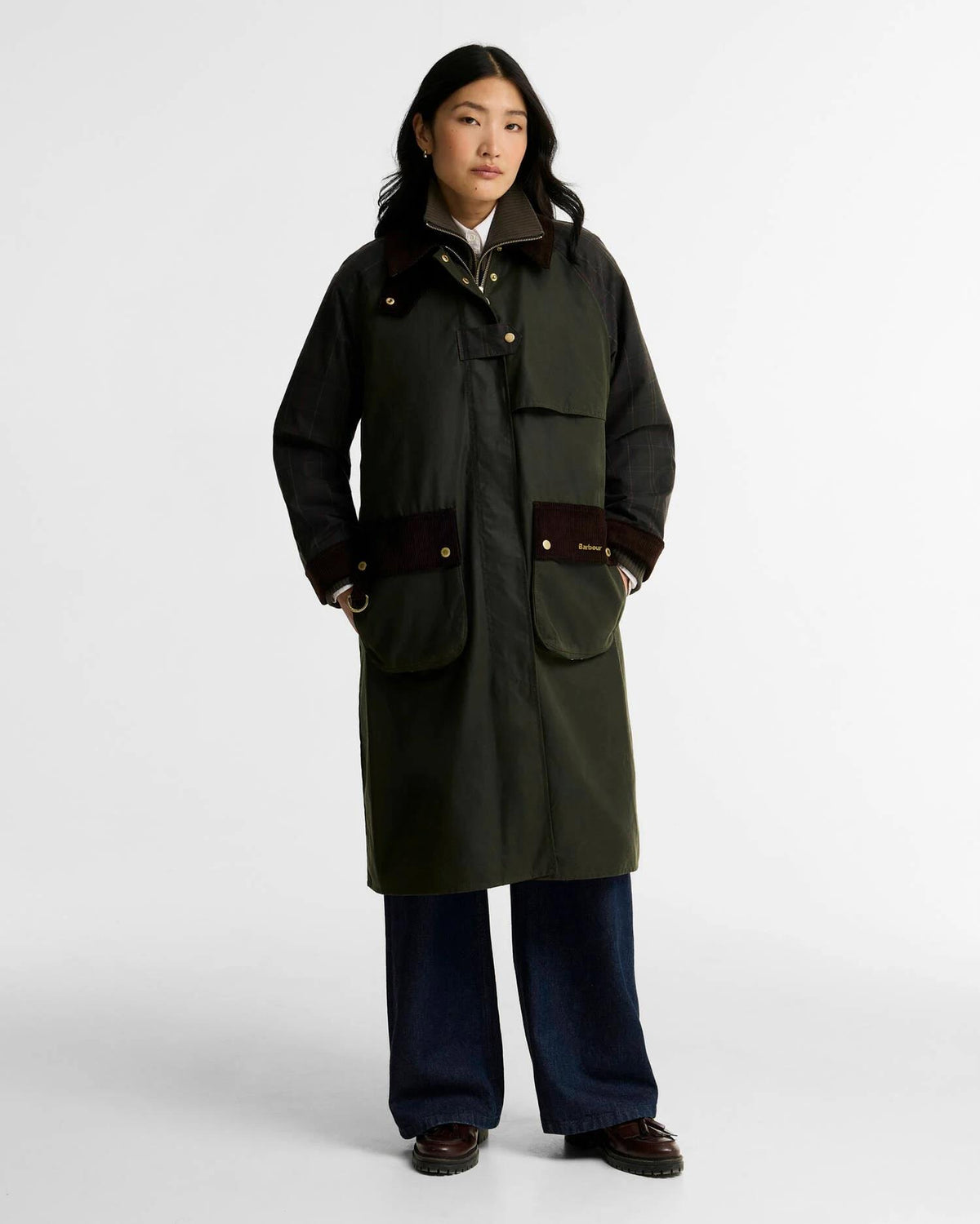 Kirklees Checked Waxed Jacket - Fern