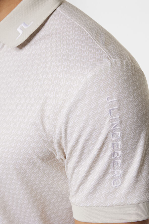 Tour Tech Print Polo - Moonbeam