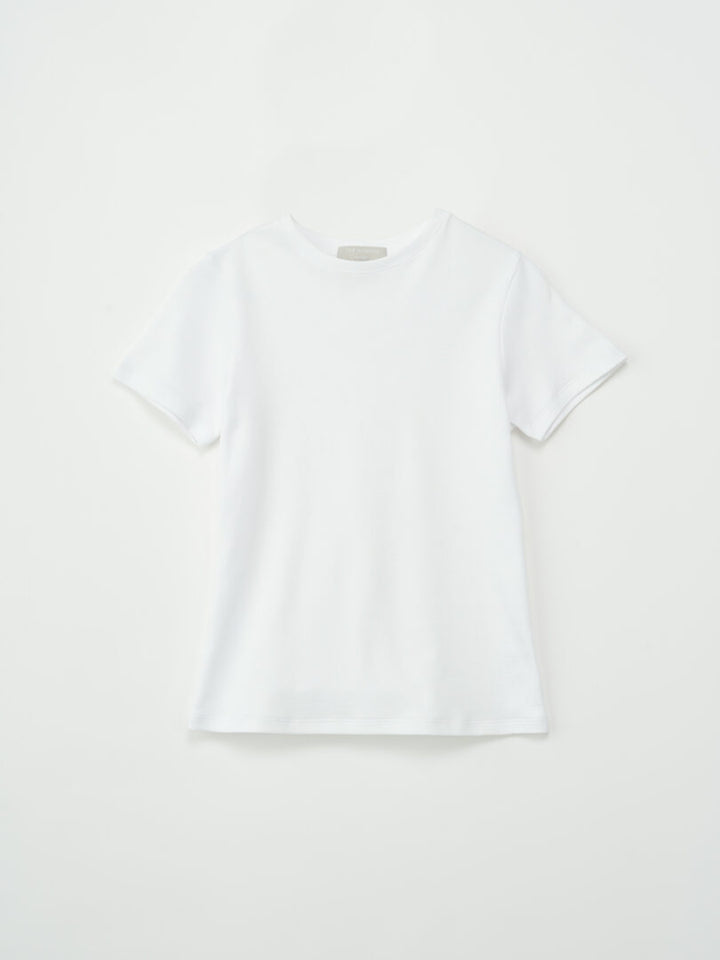 ROUND NECK COTTON JERSEY TEE