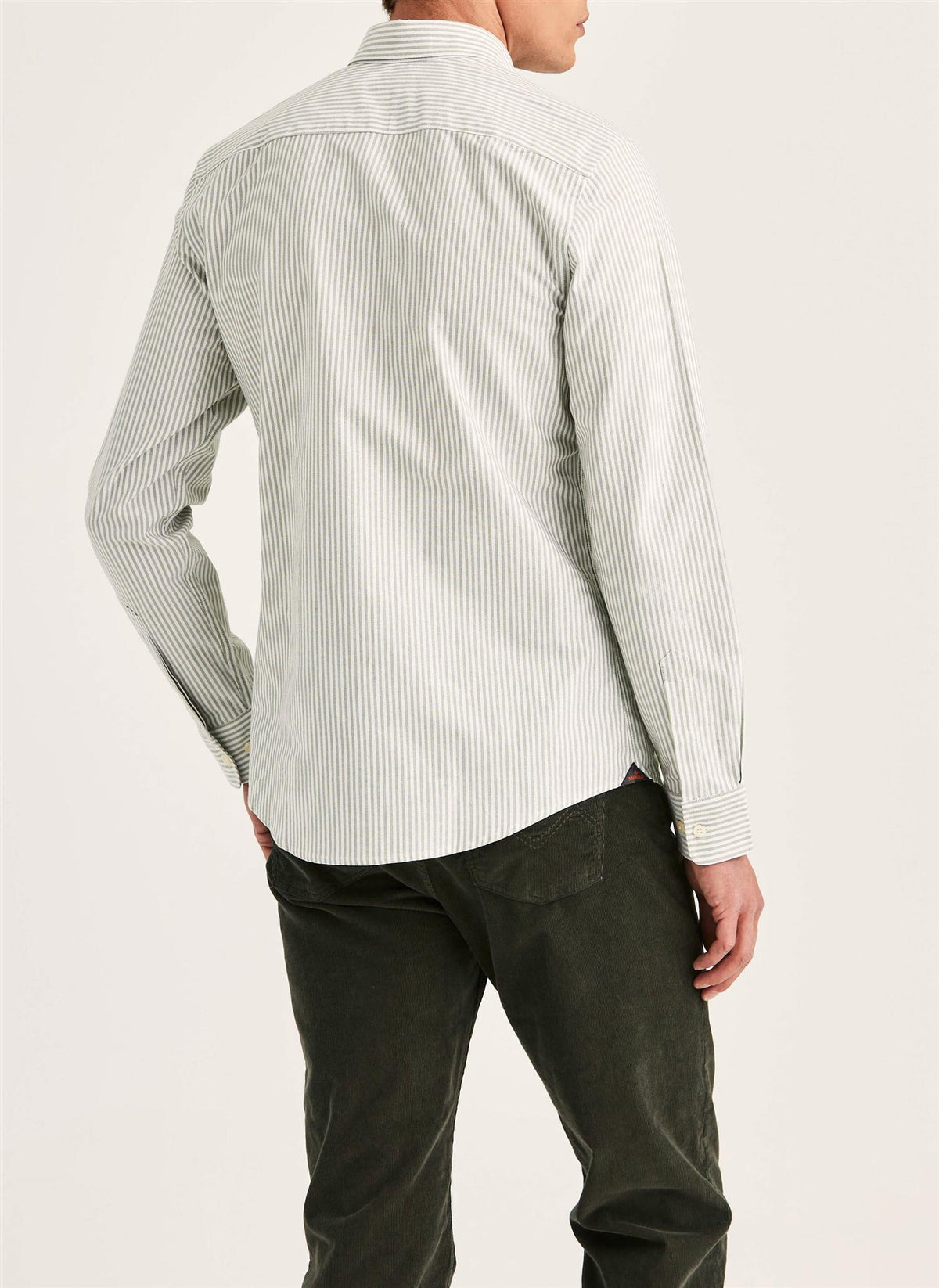 Douglas Oxford Stripe Shirt Slim -  Olive