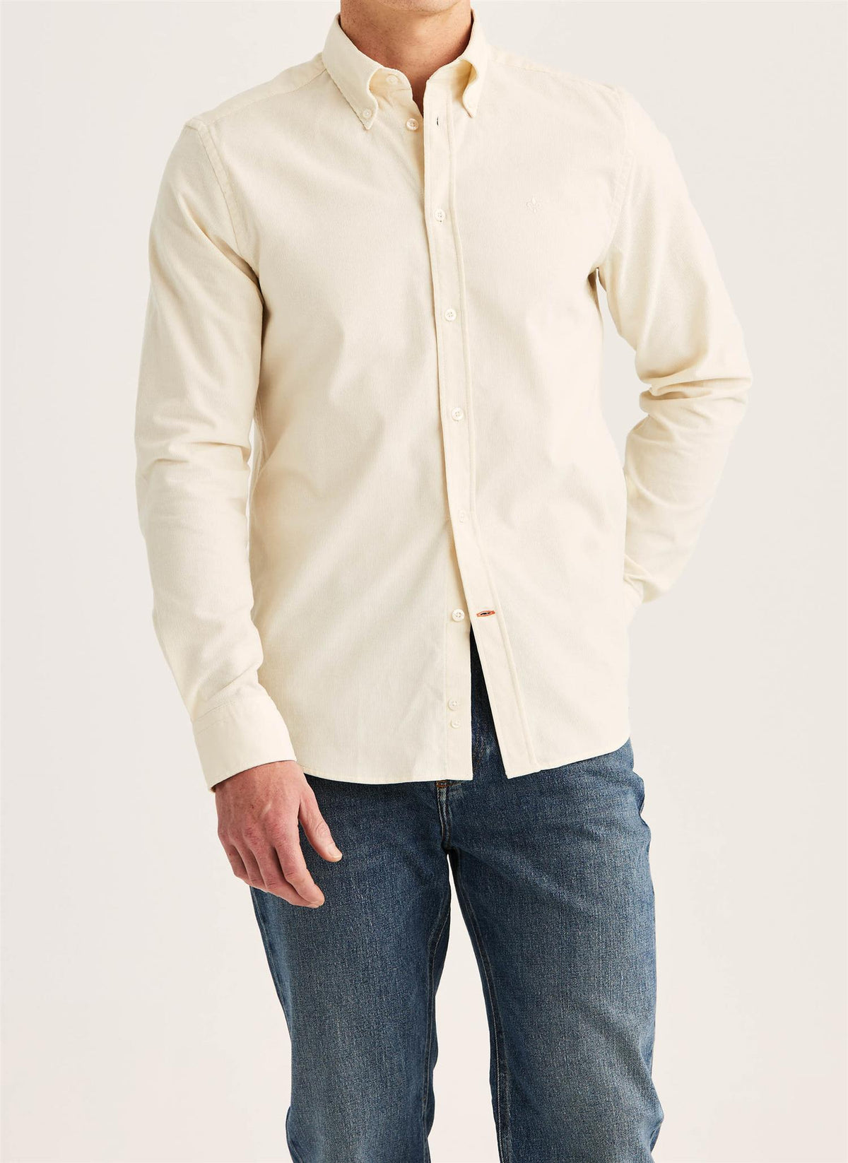 Douglas Cord Shirt Slim - Off white
