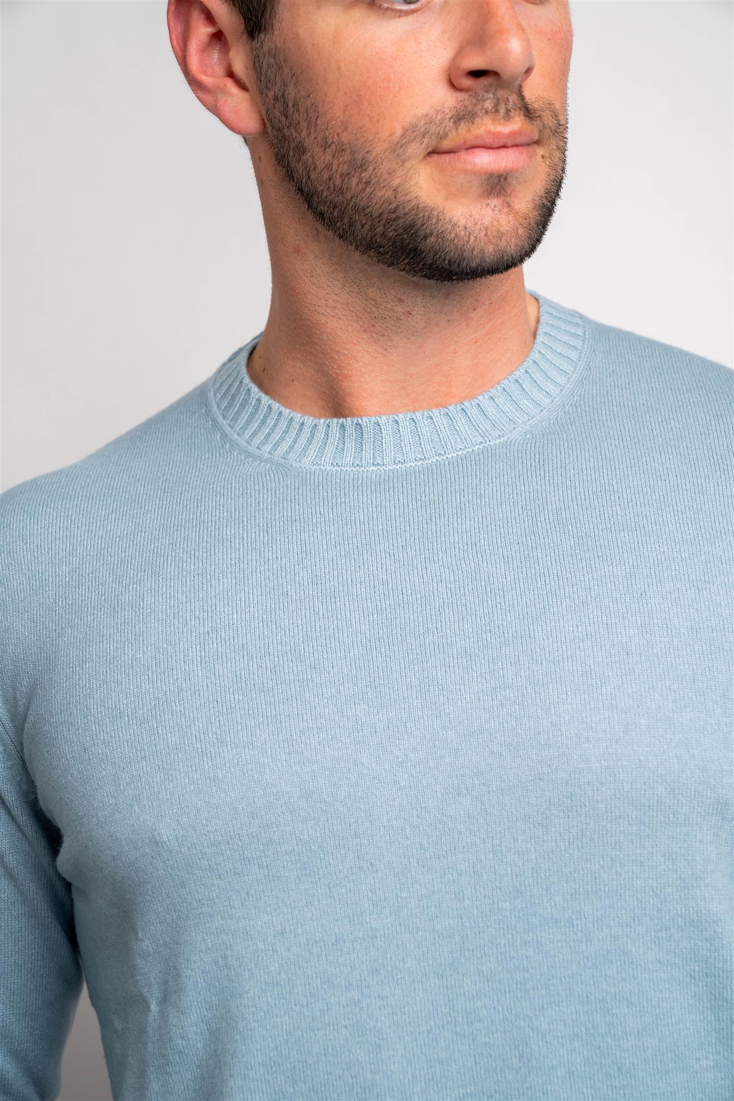 Crewneck Vintage Merino - Light Blue