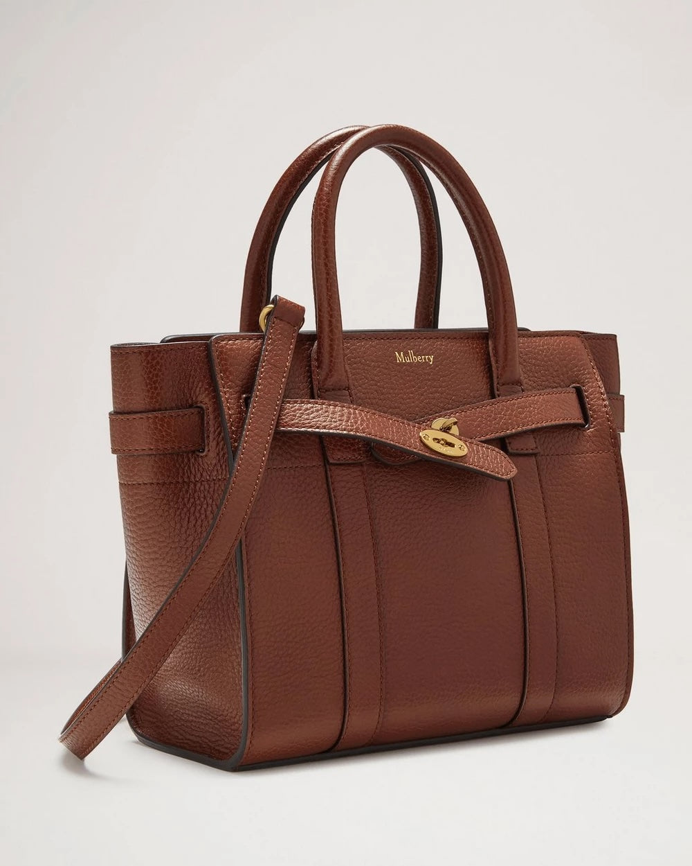 Mini Zipped Bayswater - Oak Two-Tone Small Classic Grain