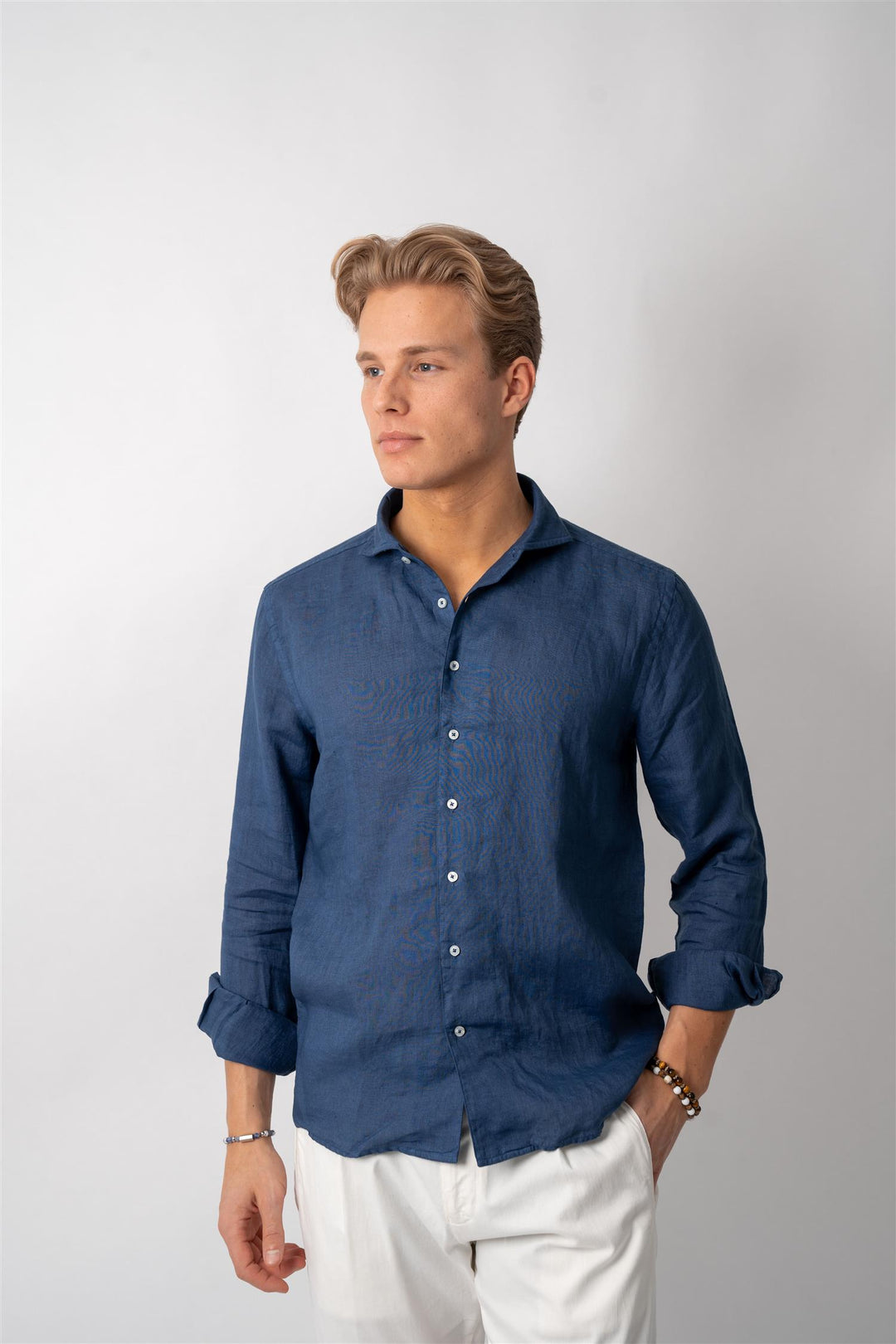 Linen Shirt - Navy