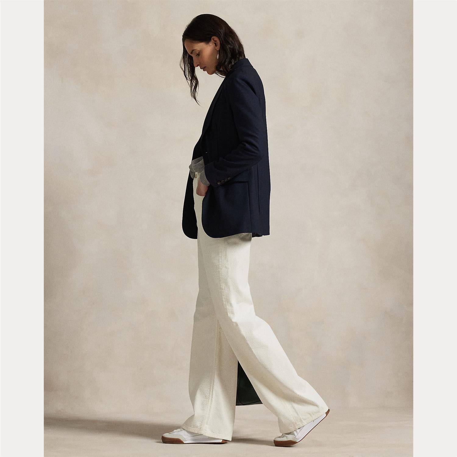 Woven Wide Leg Pants Warm White