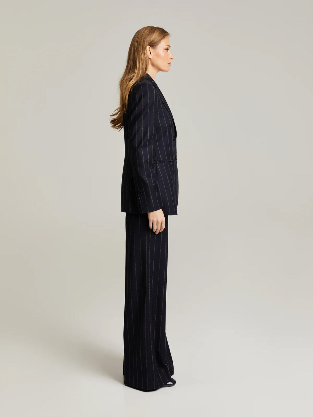 Brette Blazer - Navy/Camel