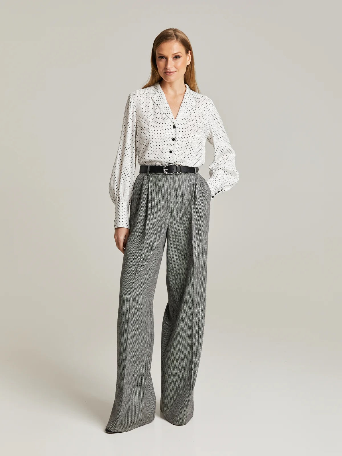 Gytta Trousers Wool Herringbone