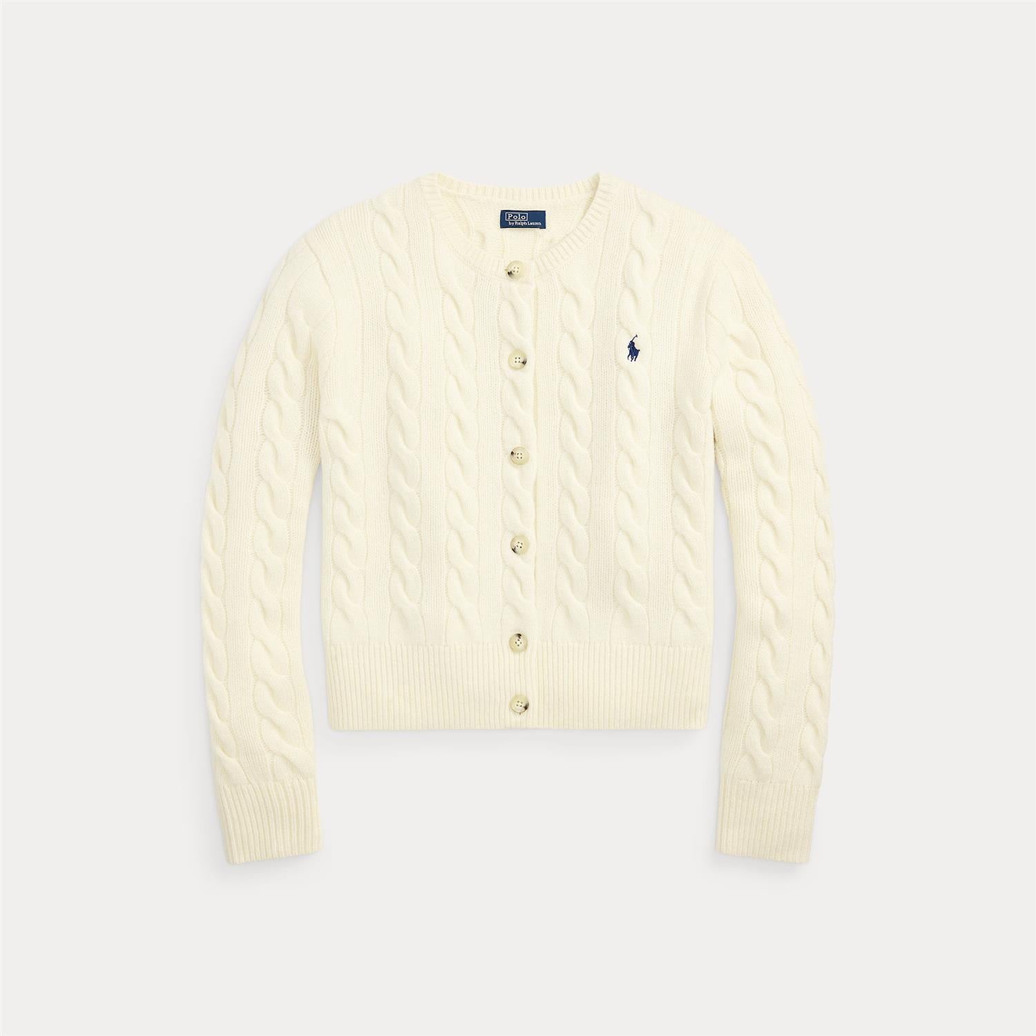 Cable-Knit Wool-Cashmere Cardigan