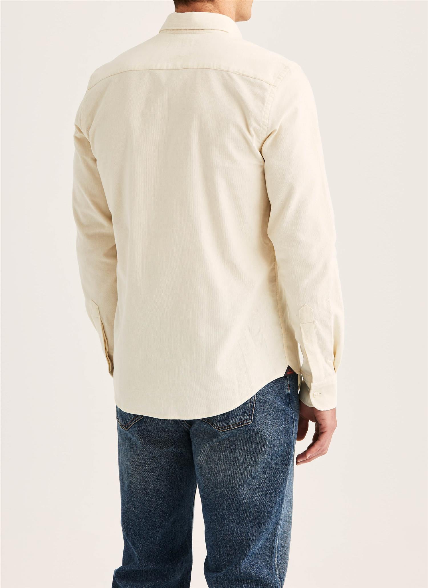 Douglas Cord Shirt Slim - Off white