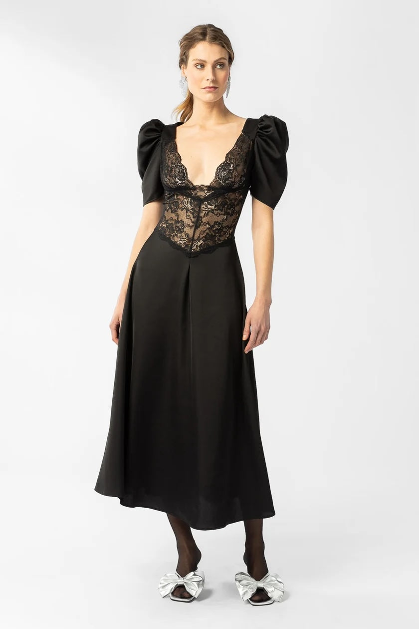 Francis Midi Dress - Black