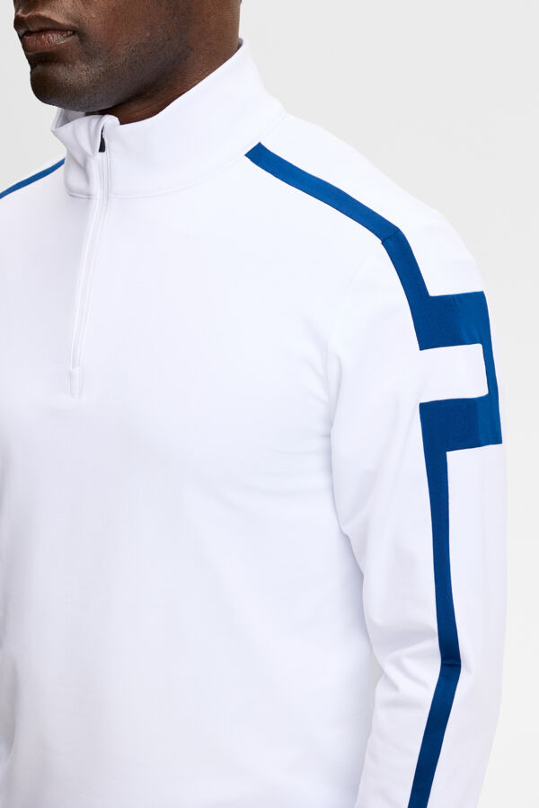 Keaton Quater Zip - White