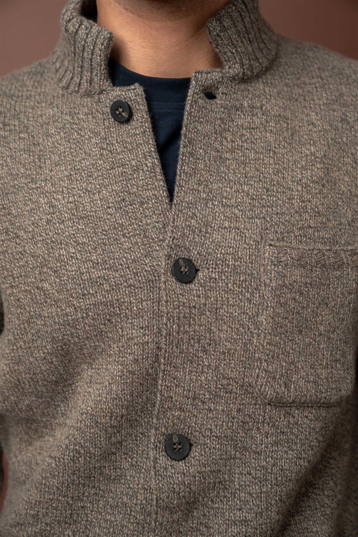 Cardigan - Brown Melange